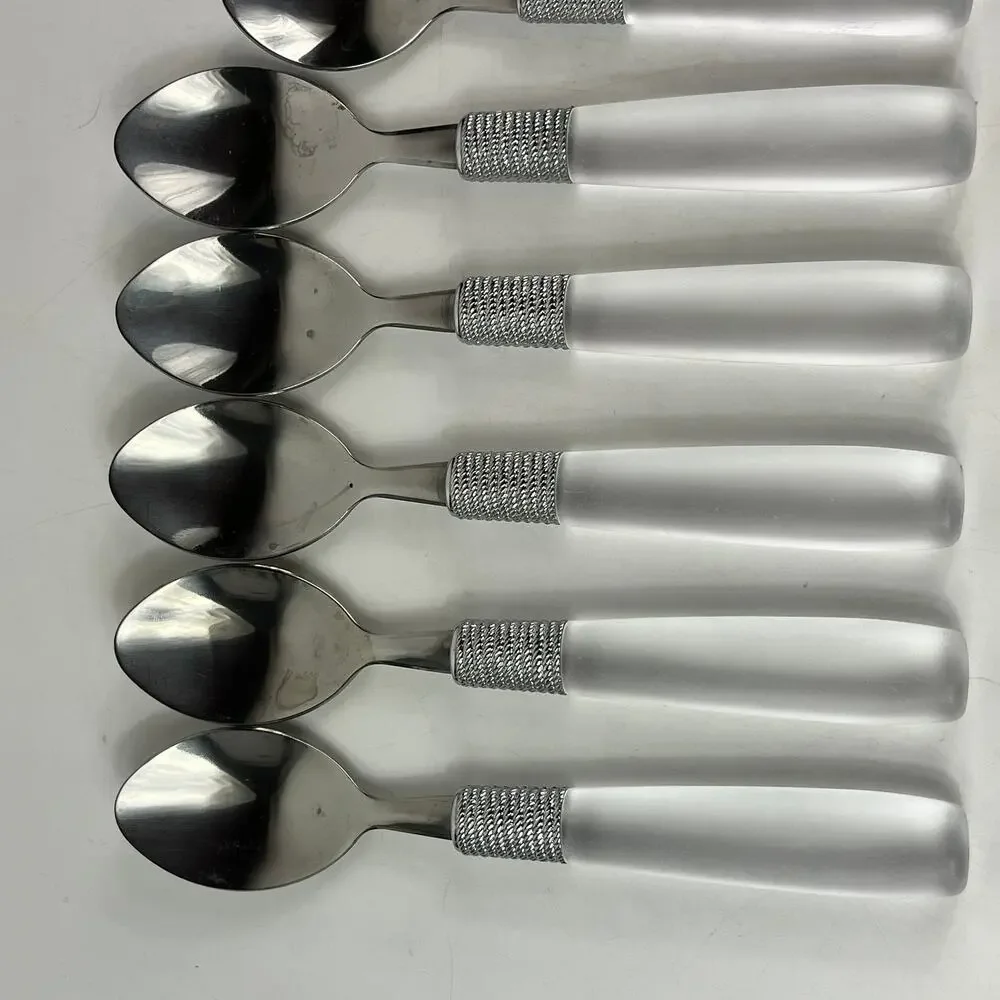 Farberware 15Pc Frosted Handle Flatware Set Stainless Steel Knives Forks Spoons